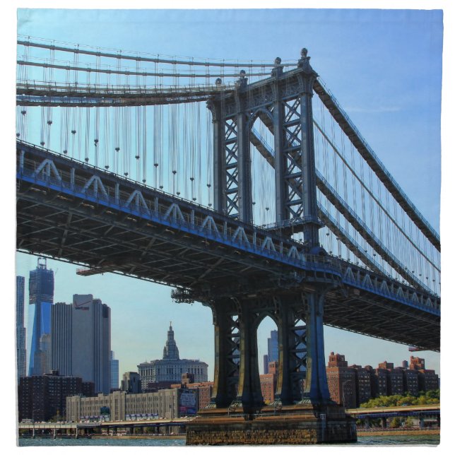 NYC Skyline: Manhattan Bridge #3 Napkin (Front)