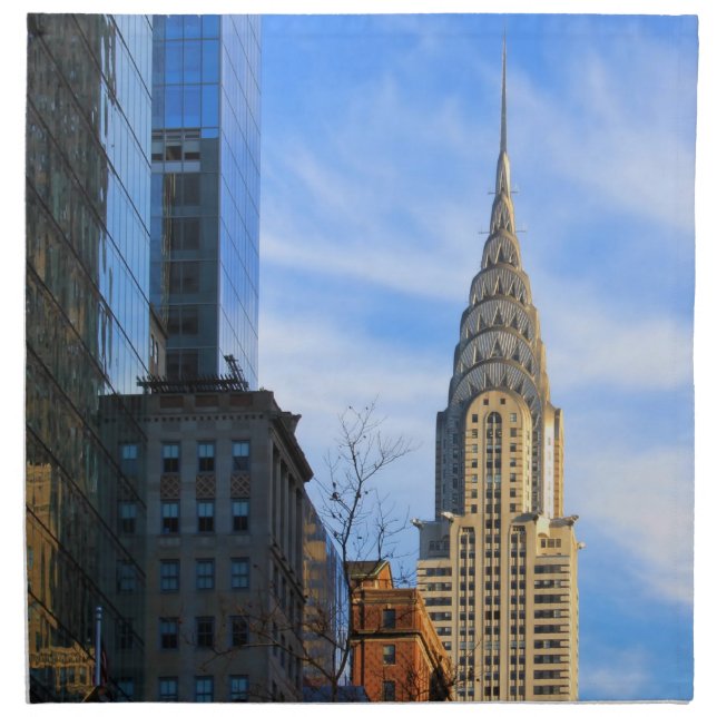 NYC Skyline: Midtown View of the Chrysler Building Napkin (Front)