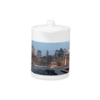 NYC Skyline on Teapot