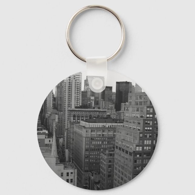 NYC Skyline Photo Keychain (Front)