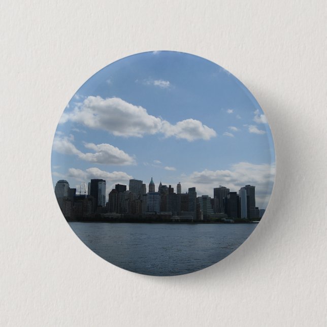 NYC skyline Pinback Button (Front)