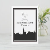 NYC Skyline Silhouette #2 DIY Engagement Invitation (Standing Front)