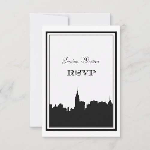 NYC Skyline Silhouette #2 DIY RSVP