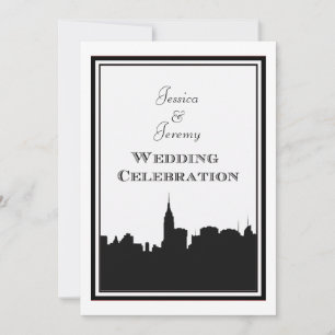 NYC Skyline Silhouette #2 DIY Wedding Invite