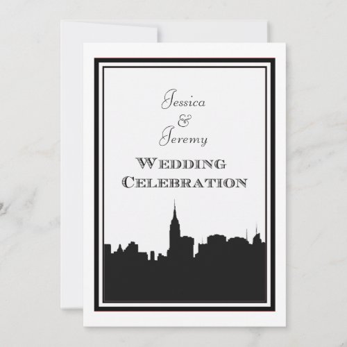 NYC Skyline Silhouette #2 DIY Wedding Invite