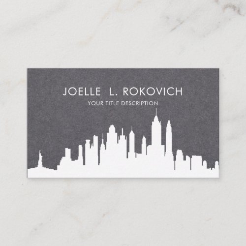 NYC Skyline Silhouette Business Card