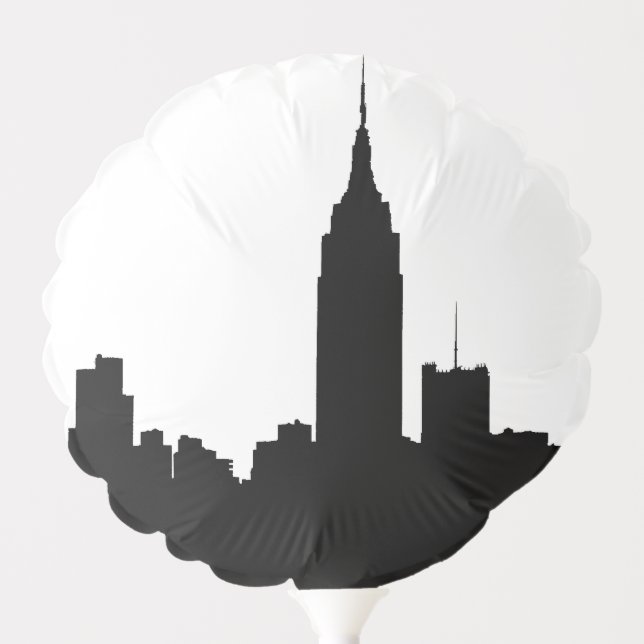 NYC Skyline Silhouette, Empire State Bldg #1 Balloon (Front)