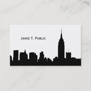 NYC Skyline Silhouette, Empire State Bldg #1 Business Card