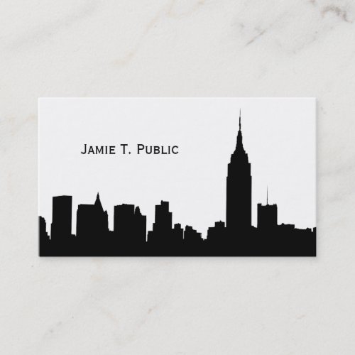 NYC Skyline Silhouette Empire State Bldg 1 Business Card