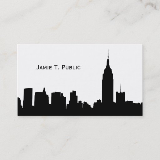 Customizable NYC Skyline Silhouette, Empire State Bldg #1 Business Card Template