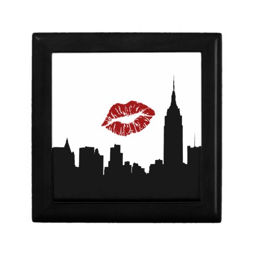 NYC Skyline Silhouette ESB 1 Kiss Jewelry Box