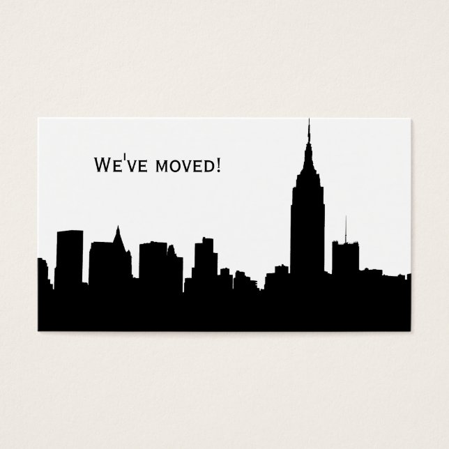 NYC Skyline Silhouette, ESB #1 - We've Moved (Front)