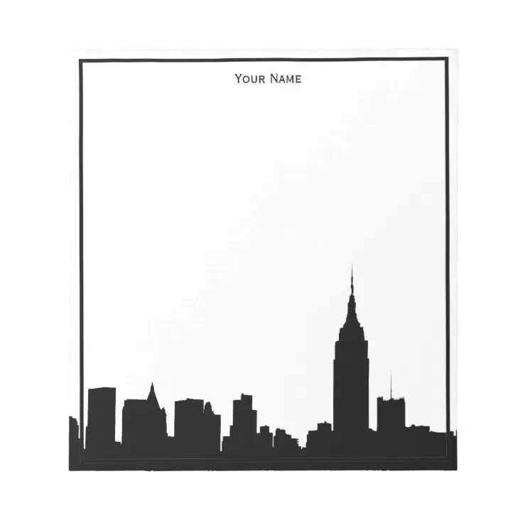 new york skyline black and white silhouette