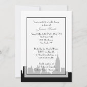 NYC Skyline Silhouette, Kiss ESB #1V Bridal Shower Invitation (Back)