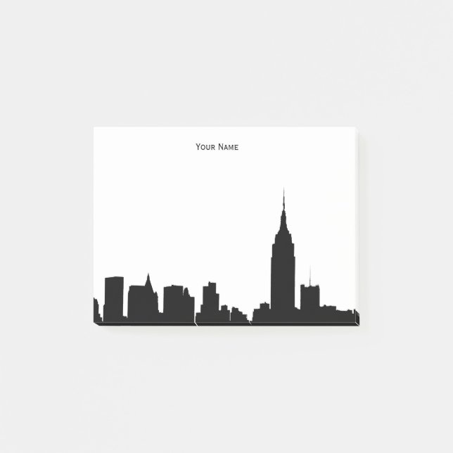 NYC Skyline Silhouette Post-it Notes (Front)