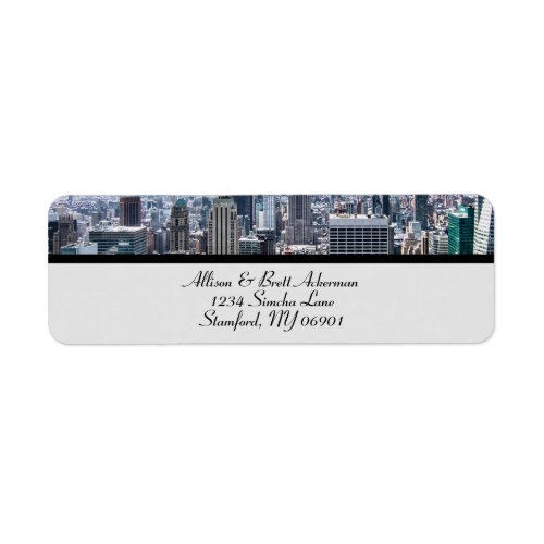 NYC Skyline Star Return Address Label I