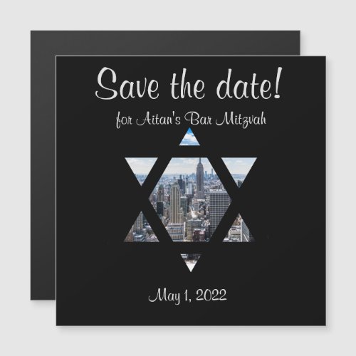 NYC Skyline Star Save the Date Magnet