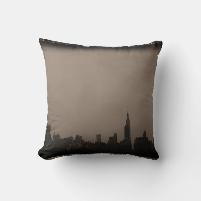 NYC Skyline Throw Pillow (Front)