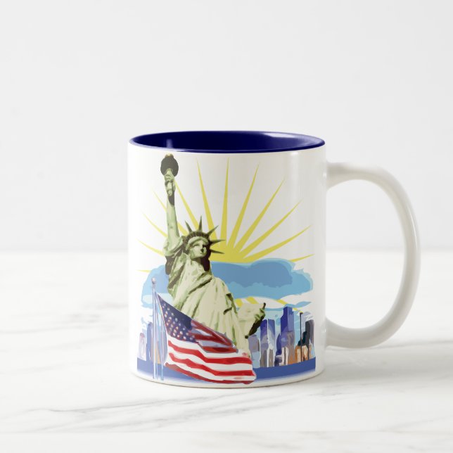 NYC Skyline Two-Tone Coffee Mug (Right)