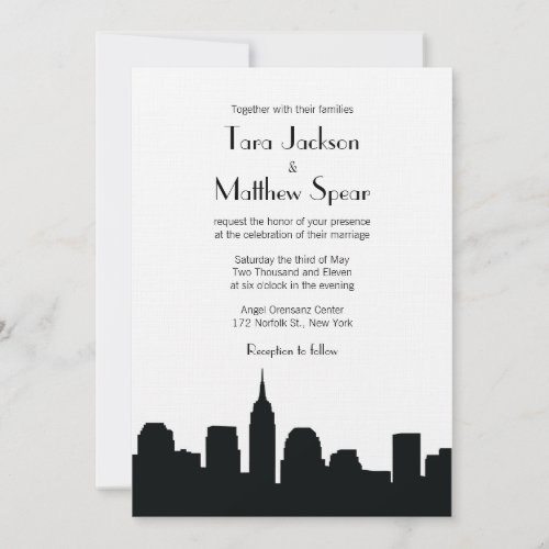 NYC Skyline Wedding Invitation