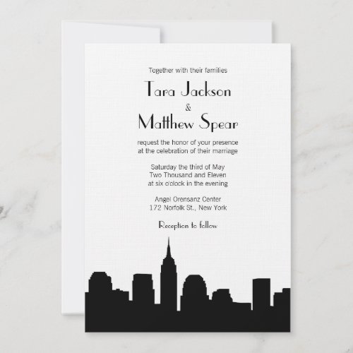 NYC Skyline Wedding Invitation