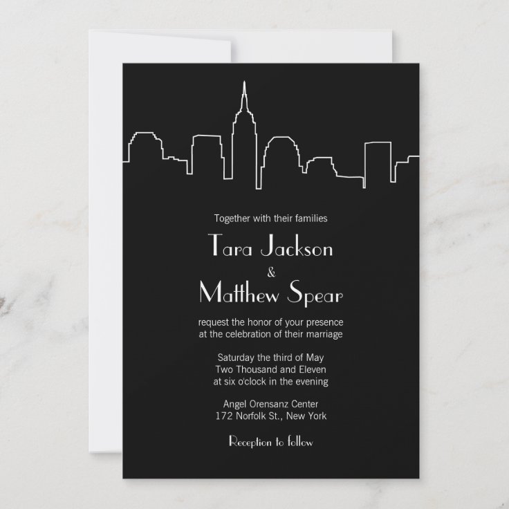 NYC Skyline Wedding Invitation Zazzle