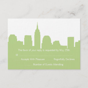 NYC Skyline Wedding RSVP Cards