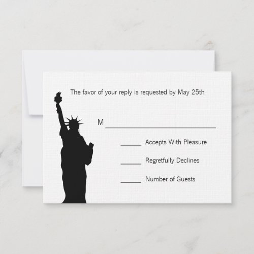 NYC Skyline Wedding RSVP Cards