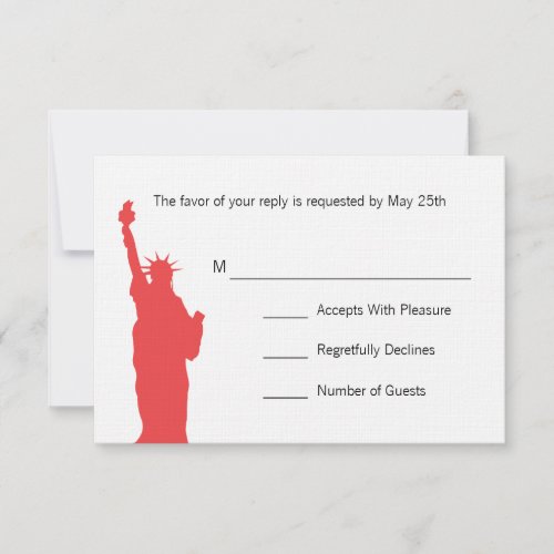 NYC Skyline Wedding RSVP Cards
