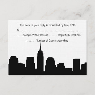 NYC Skyline Wedding RSVP Cards