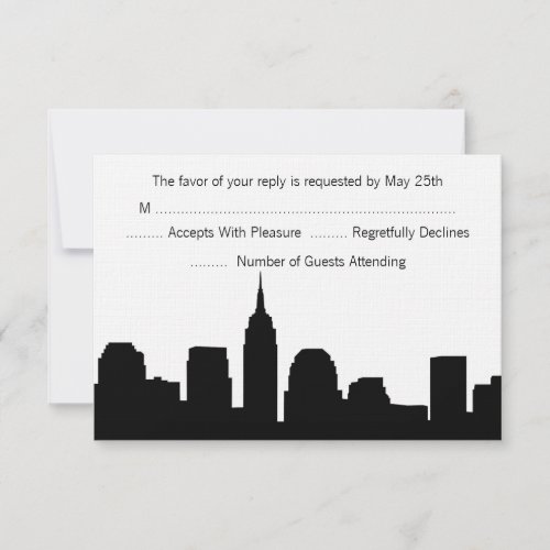 NYC Skyline Wedding RSVP Cards