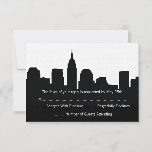 NYC Skyline Wedding RSVP Cards