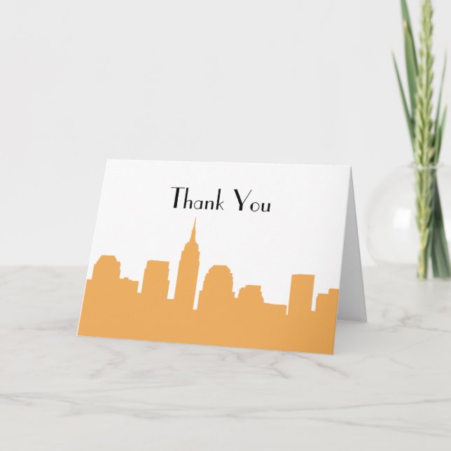 NYC Skyline Wedding Thank You Cards (Front)