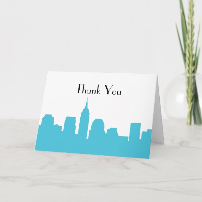 NYC Skyline Wedding Thank You Cards (Front)