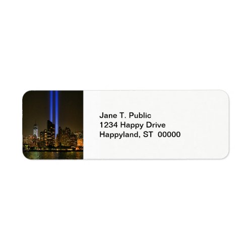 NYC Skyline WTC  911 Tribute In Light 2013 1 Label