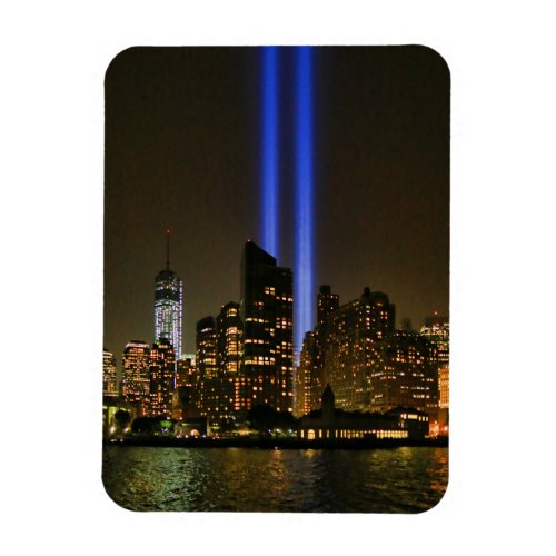 NYC Skyline WTC  911 Tribute In Light 2013 1 Magnet