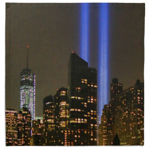 NYC Skyline: WTC 9/11 Tribute In Light 2013 #1 Napkin