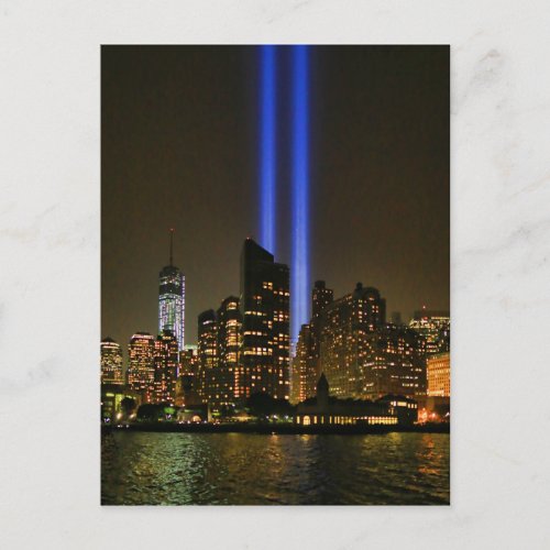 NYC Skyline WTC  911 Tribute In Light 2013 1 Postcard