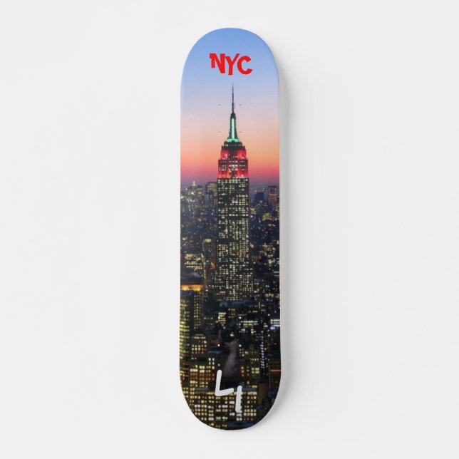 NYC Skylinekool, NYC, LI Skateboard Deck (Front)