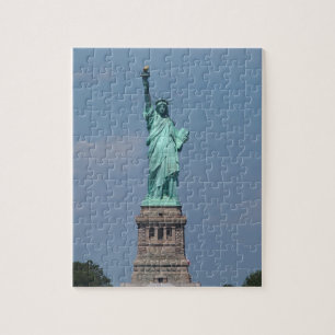 NYC Statue of Liberty Beautiful Colorful Photo Jigsaw Puzzle