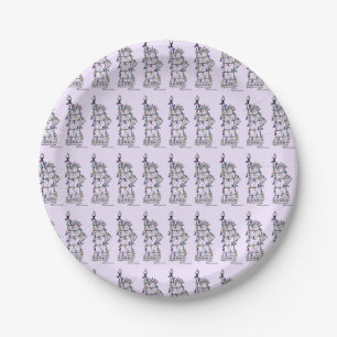 NYC Statue of Liberty Christmas Hanukkah Holiday Paper Plates
