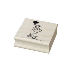 NYC Statue of Liberty Rose Bouquet Valentine Stamp
