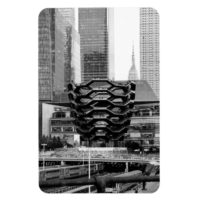 NYC Street in Monochrome Magnet (Vertical)