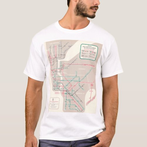 NYC Subway Map Poster T_Shirt