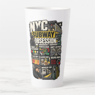 NYC Subway Obsession New York City Latte Mug