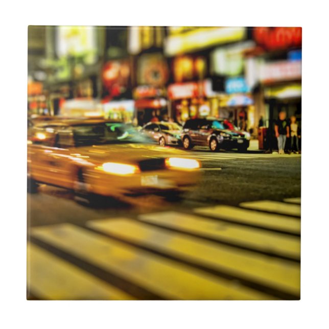 NYC Taxi Abstract Tile (Front)