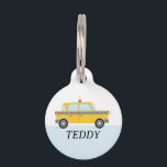 NYC TAXI (BLUE) PET ID TAG<br><div class="desc">ILLUSTRATED NYC TAXI PET TAG</div>
