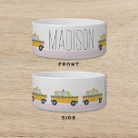 NYC Taxi Dog Cat Pet<br><div class="desc">This Pet Bowl celebrates a little New York City with taxi cabs. Super cute big city themed customizable pet bowl for your dog or cat.</div>