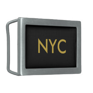 NYC Text Mark Belt Buckle for Everyday Wear Style
