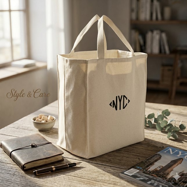 NYC Text Mark Premium Embroidered Carryall Tote (NYC Text Mark Premium Embroidered Carryall Tote)